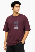 Men's Oversized Graphic Print Round Neck T-Shirt