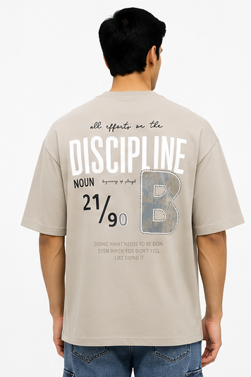 Men's Oversized Graphic Print Round Neck T-Shirt