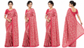 Women's Printed Chiffon Saree with Blouse Piece