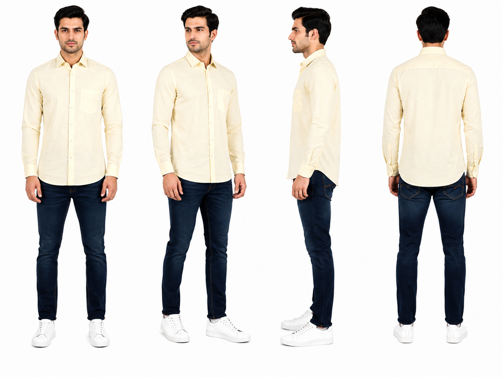 Men's Cotton Linen Texture Formal Shirt