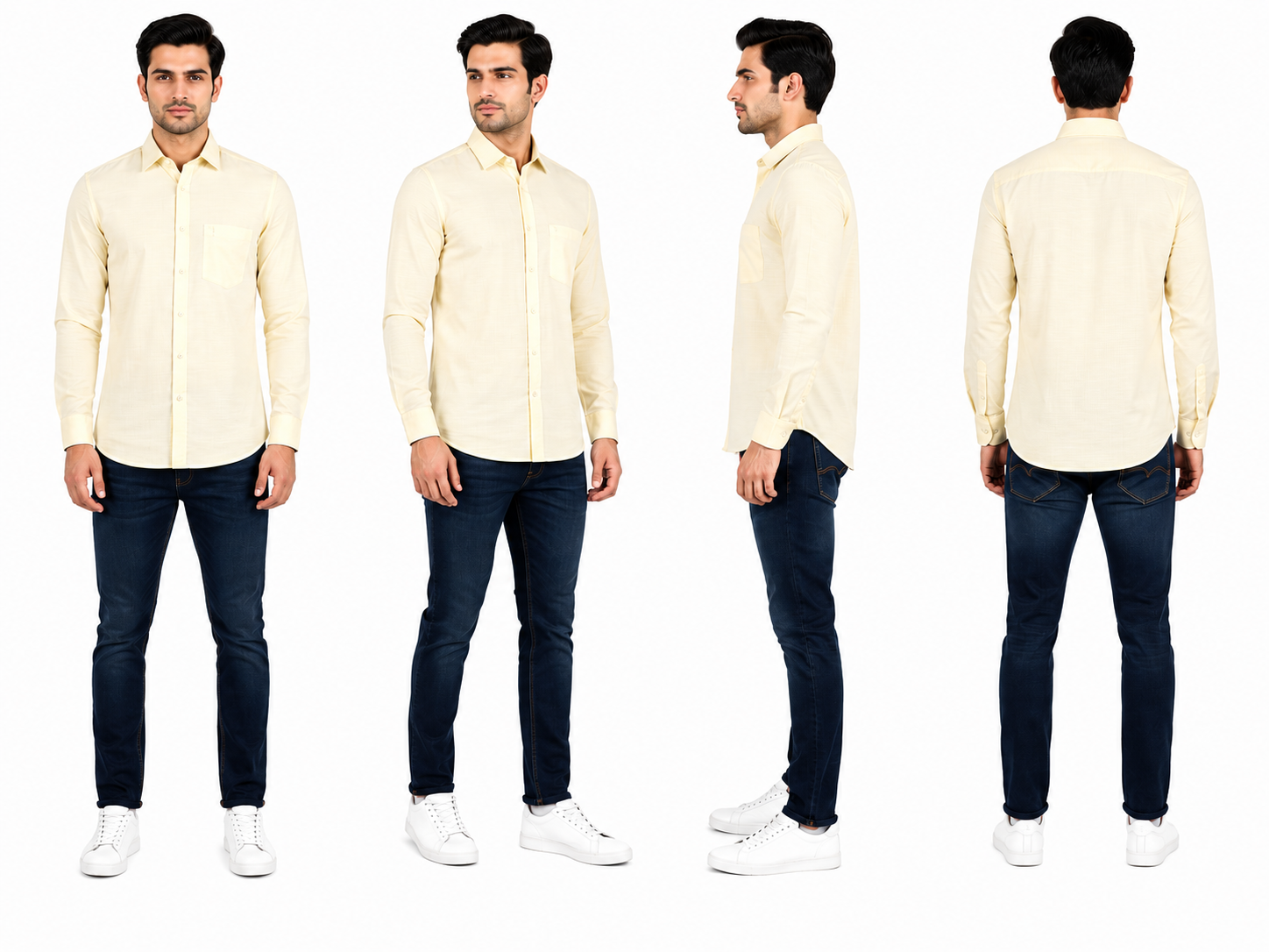 Men's Cotton Linen Texture Formal Shirt