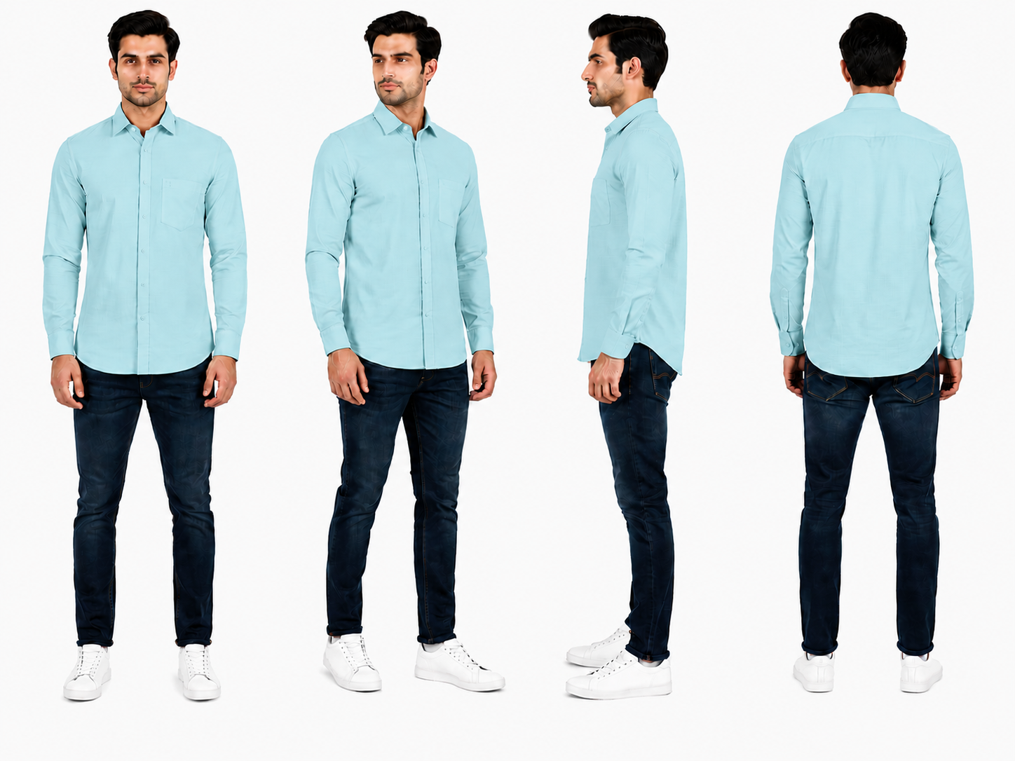 Men's Cotton Linen Texture Formal Shirt