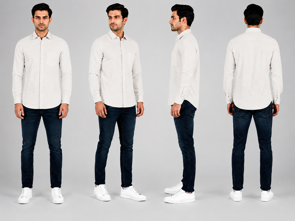 Men's Cotton Linen Texture Formal Shirt