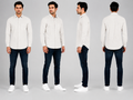 Men's Cotton Linen Texture Formal Shirt