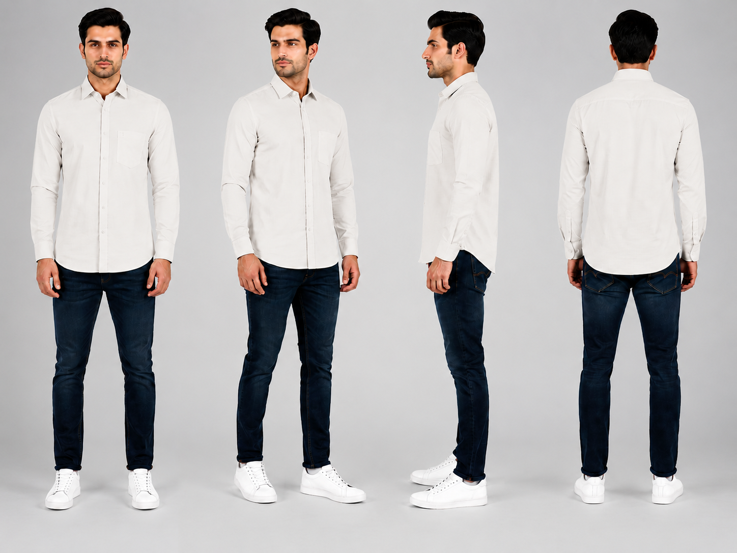 Men's Cotton Linen Texture Formal Shirt