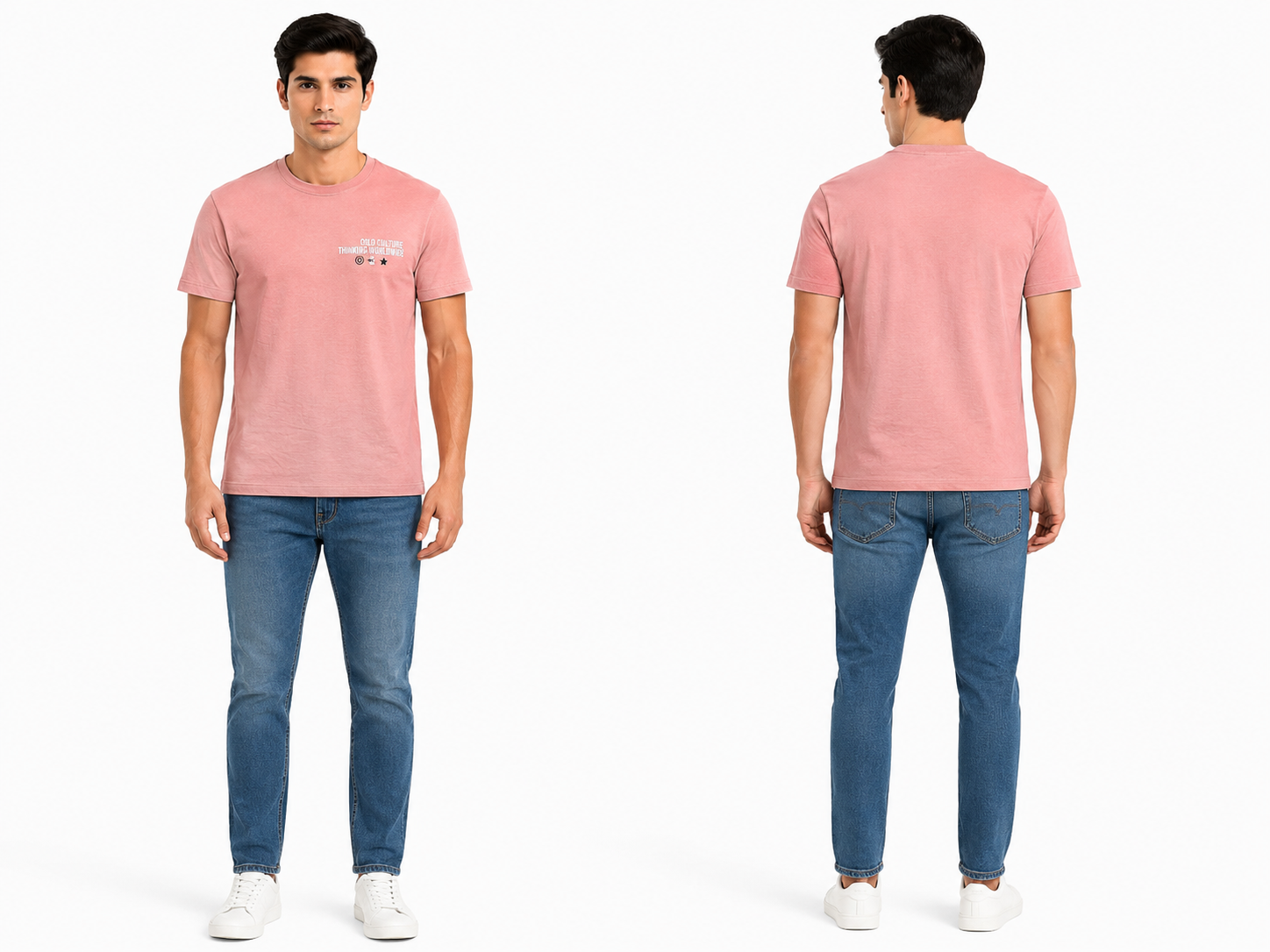Casual Round Neck Printed T-Shirt for Men