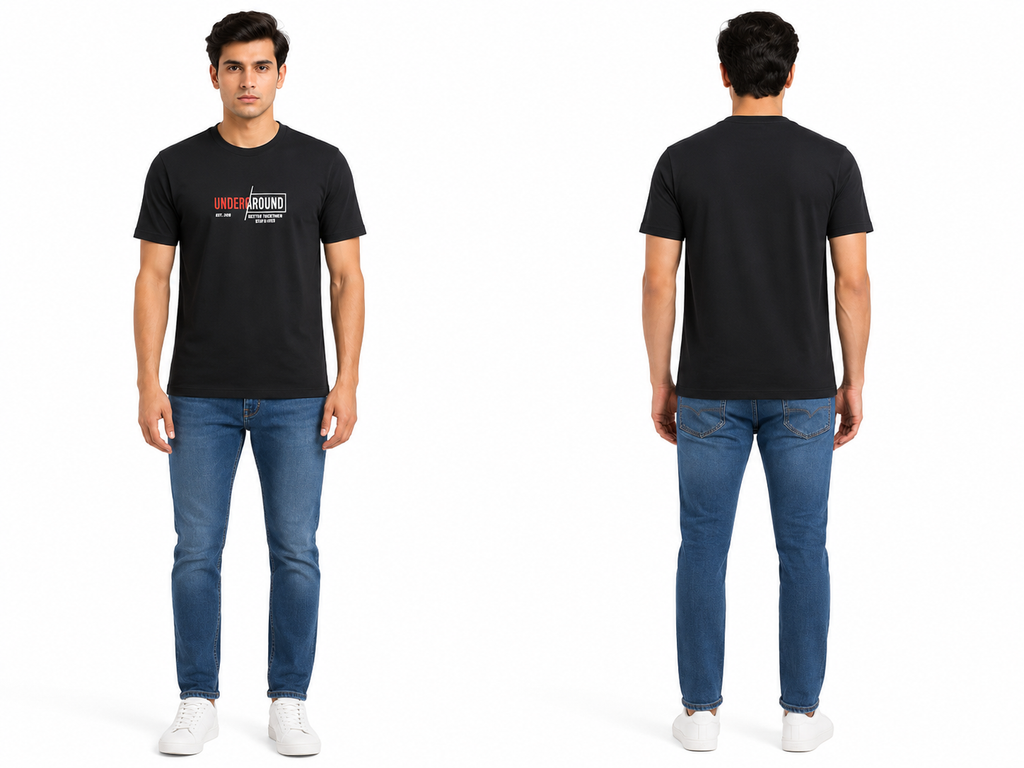 Casual Round Neck Printed T-Shirt for Men
