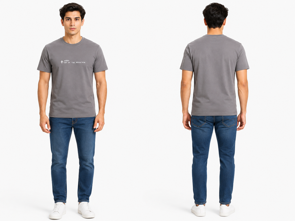 Casual Round Neck Printed T-Shirt for Men