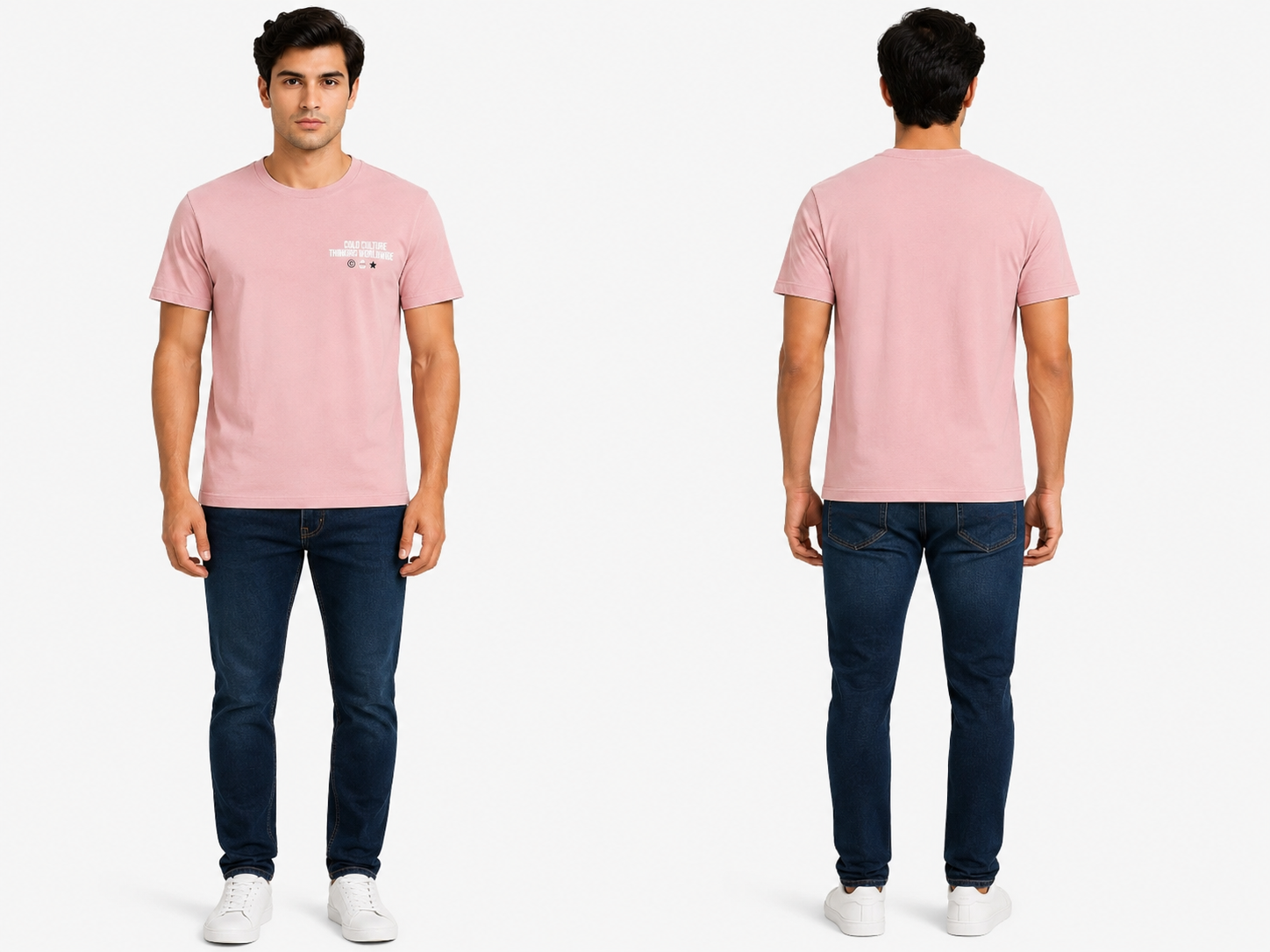 Casual Round Neck Printed T-Shirt for Men