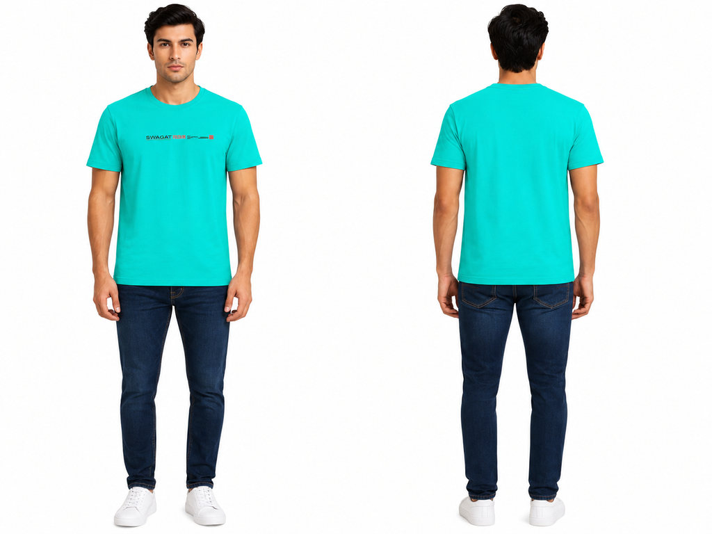 Casual Round Neck Printed T-Shirt for Men