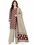 Women's Pure Cotton Printed Unstitched Suit with Dupatta