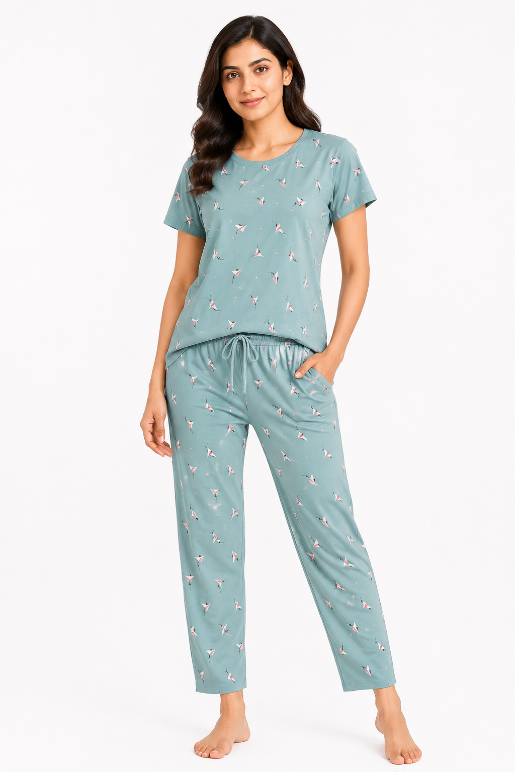 Women's Printed Cotton Co-Ord Set