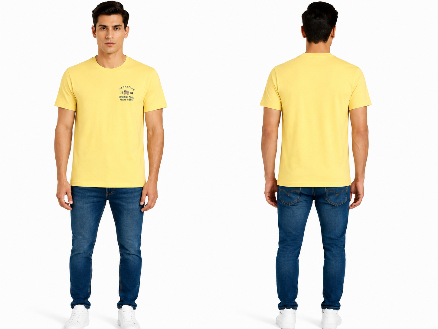 Casual Round Neck Printed T-Shirt for Men