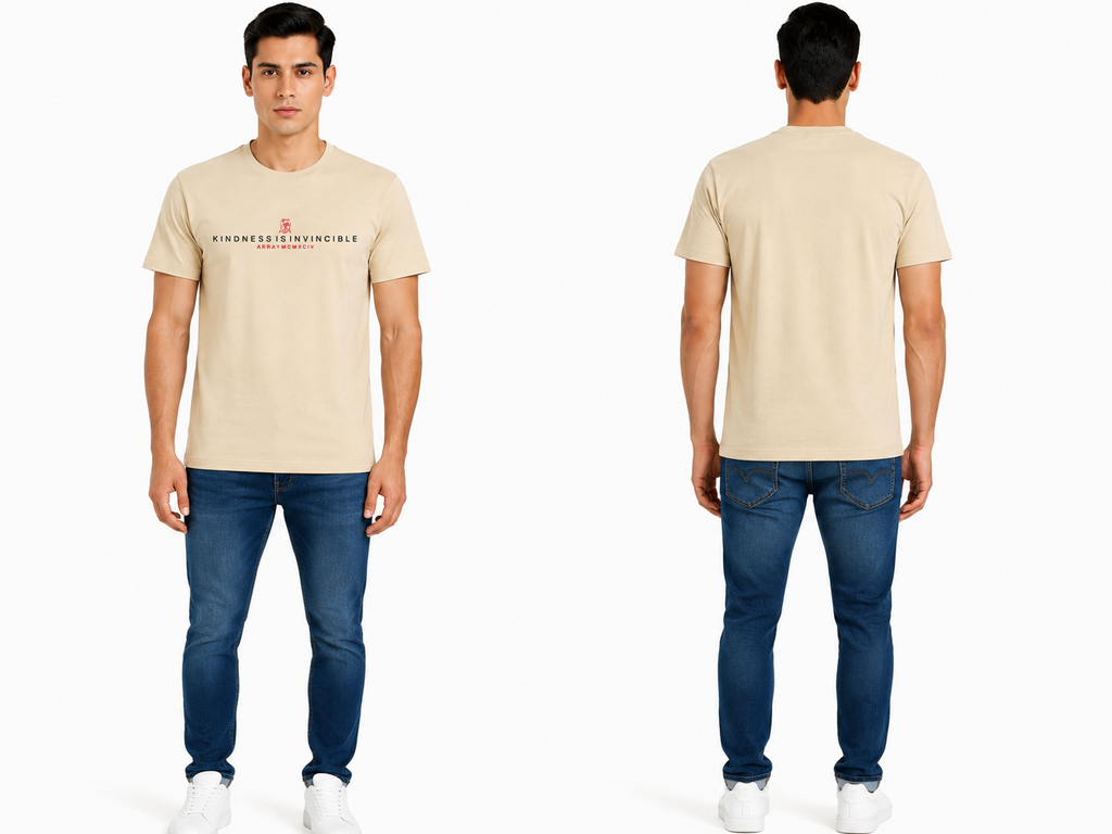 Casual Round Neck Printed T-Shirt for Men
