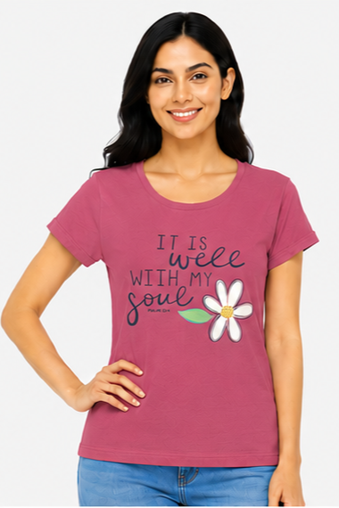 Women's Graphic Print Round Neck T-Shirt