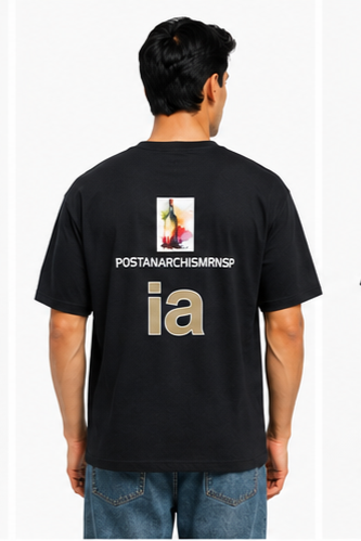 Men's Oversized Graphic Print Round Neck T-Shirt