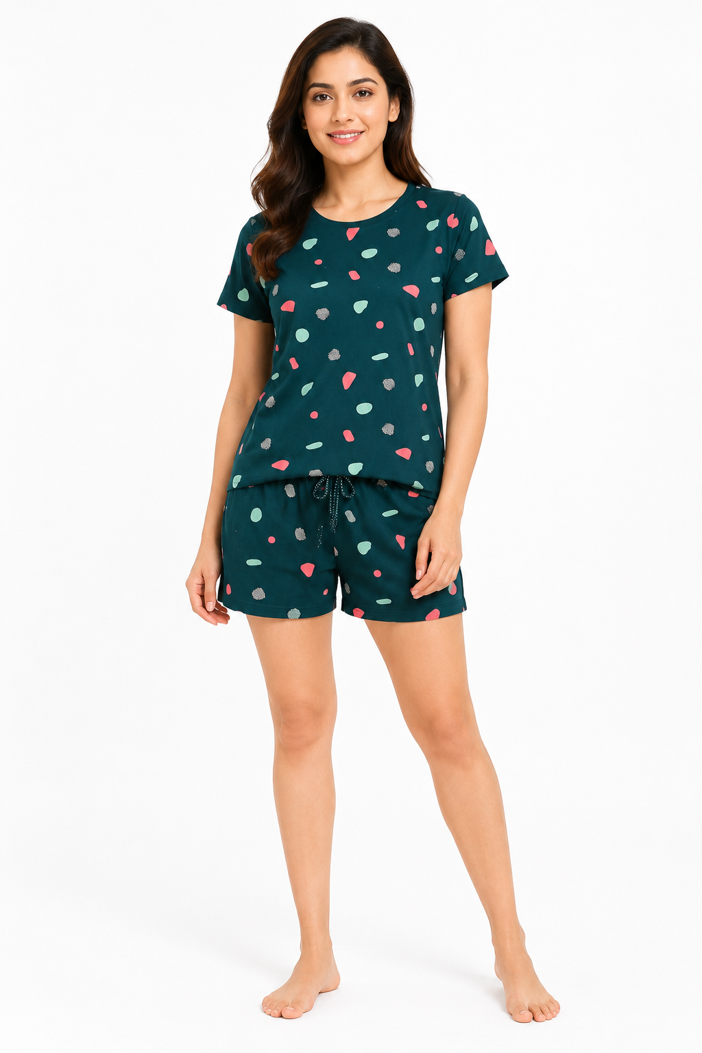 Women's Printed Cotton Cot Set