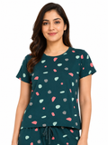 Women's Printed Cotton Cot Set