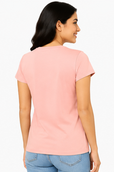 Women's Graphic Print Round Neck T-Shirt (L, 2XL)