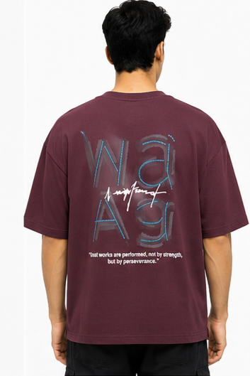 Men's Oversized Graphic Print Round Neck T-Shirt
