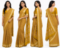 Women's Printed Chiffon Saree with Blouse Piece