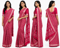 Women's Printed Chiffon Saree with Blouse Piece