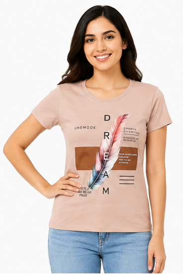 Women's Graphic Print Round Neck T-Shirt