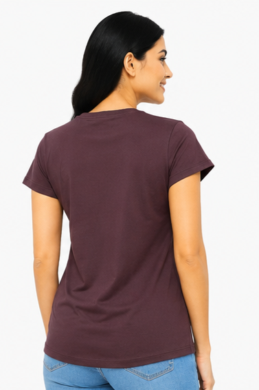 Women's Graphic Print Round Neck T-Shirt (2XL)