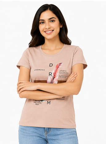 Women's Graphic Print Round Neck T-Shirt
