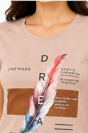Women's Graphic Print Round Neck T-Shirt