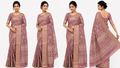 Women's Printed Chiffon Saree with Blouse Piece