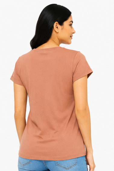 Women's Graphic Print Round Neck T-Shirt (2XL)