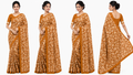 Women's Printed Chiffon Saree with Blouse Piece