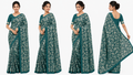 Women's Printed Chiffon Saree with Blouse Piece
