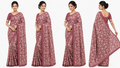 Women's Printed Chiffon Saree with Blouse Piece