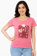 Women's Graphic Print Round Neck T-Shirt