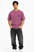 Men's Oversized Graphic Print Round Neck T-Shirt