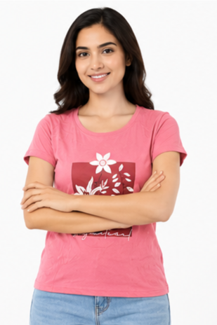 Women's Graphic Print Round Neck T-Shirt