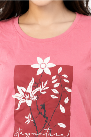 Women's Graphic Print Round Neck T-Shirt