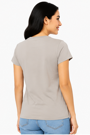 Women's Graphic Print Round Neck T-Shirt ( L,2XL)