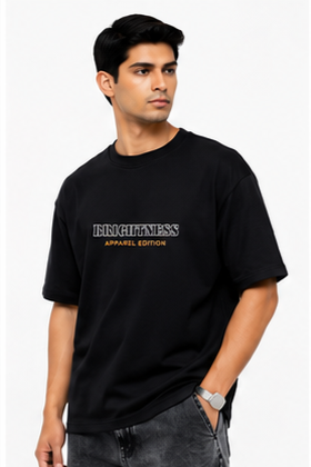 Men's Oversized Graphic Print Round Neck T-Shirt