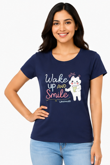 Women's Graphic Print Round Neck T-Shirt