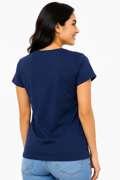 Women's Graphic Print Round Neck T-Shirt ( L, 2XL)