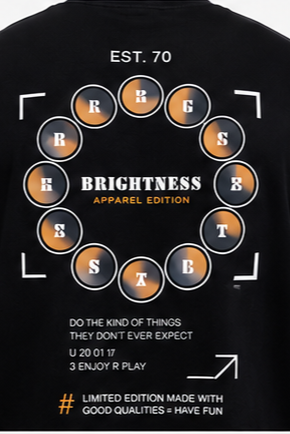 Men's Oversized Graphic Print Round Neck T-Shirt