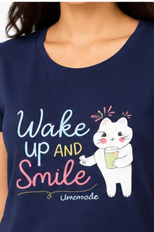 Women's Graphic Print Round Neck T-Shirt