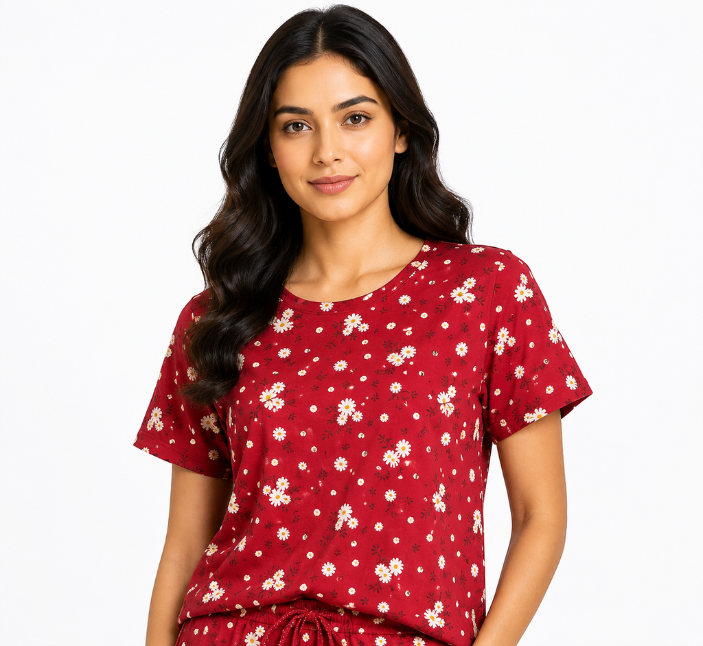 Women's Printed Cotton Cot Set