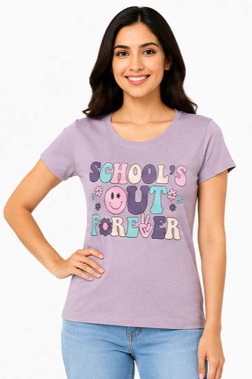 Women's Graphic Print Round Neck T-Shirt