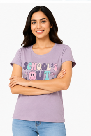 Women's Graphic Print Round Neck T-Shirt