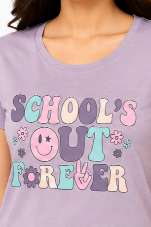Women's Graphic Print Round Neck T-Shirt