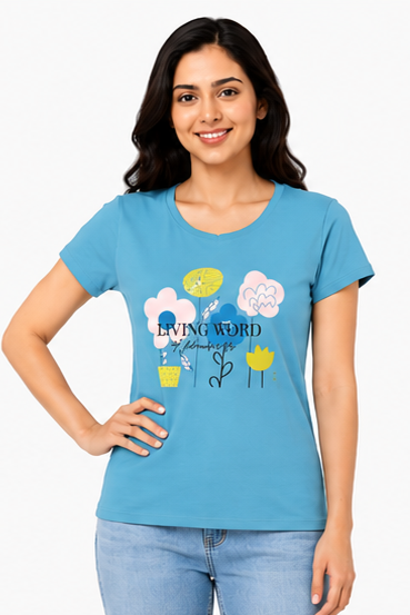 Women's Graphic Print Round Neck T-Shirt